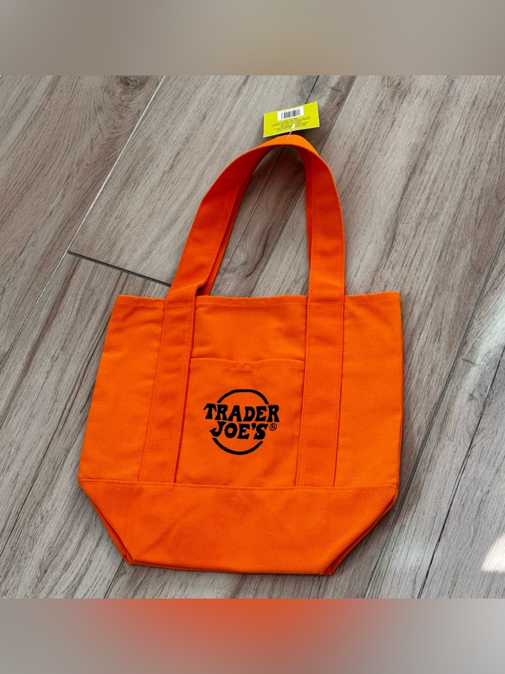 Trader Joe's Orange Canvas Tote Bag NWT